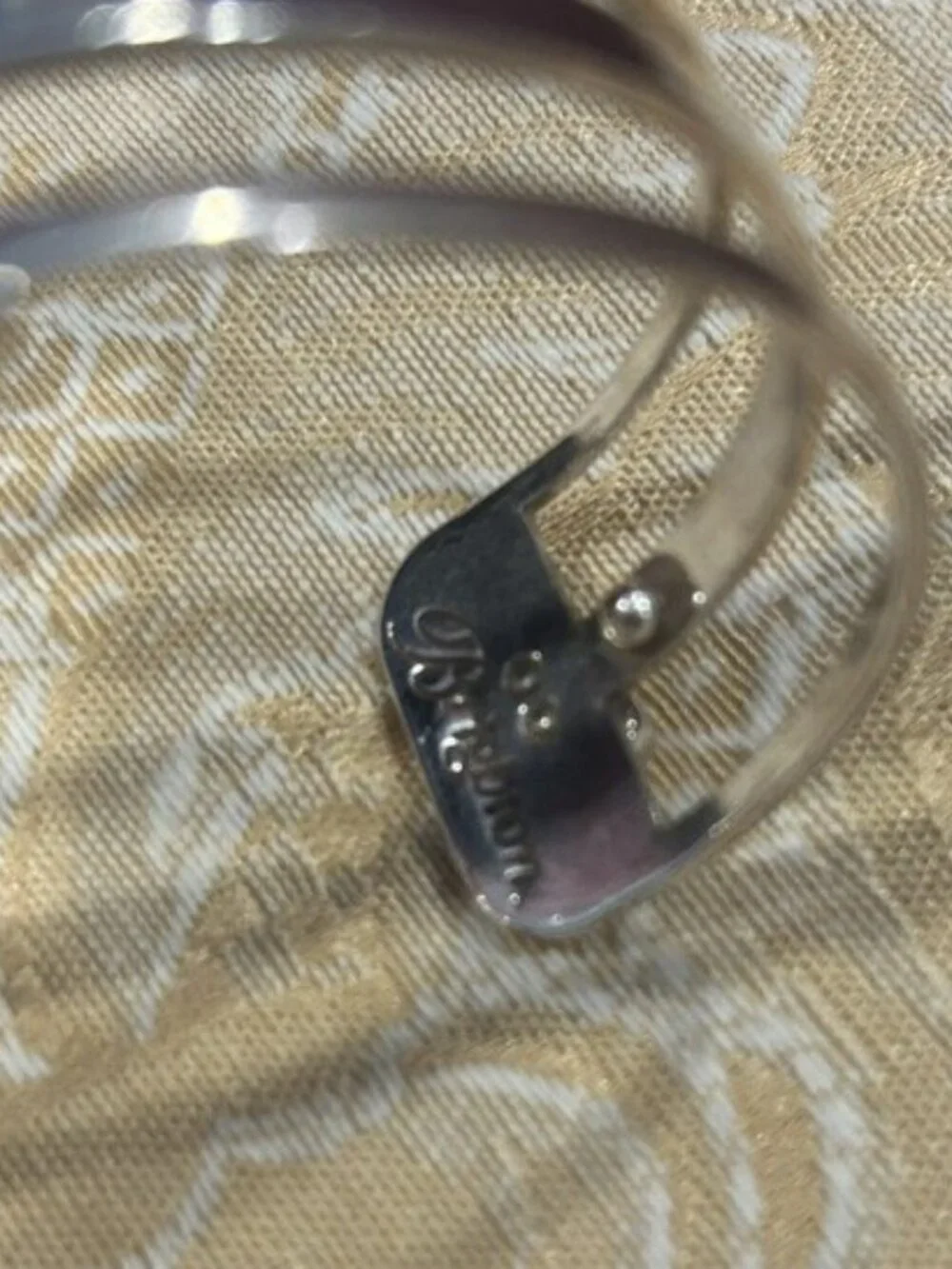 BRIGHTON “CHRISTO” Heart Swarovski Crystal 3-Wire Cuff BRACELET
